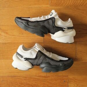 Adidas Y-3 Ren Sneakers Mens 6.5 White Black Mesh Chunky Techwear EF2560 Style